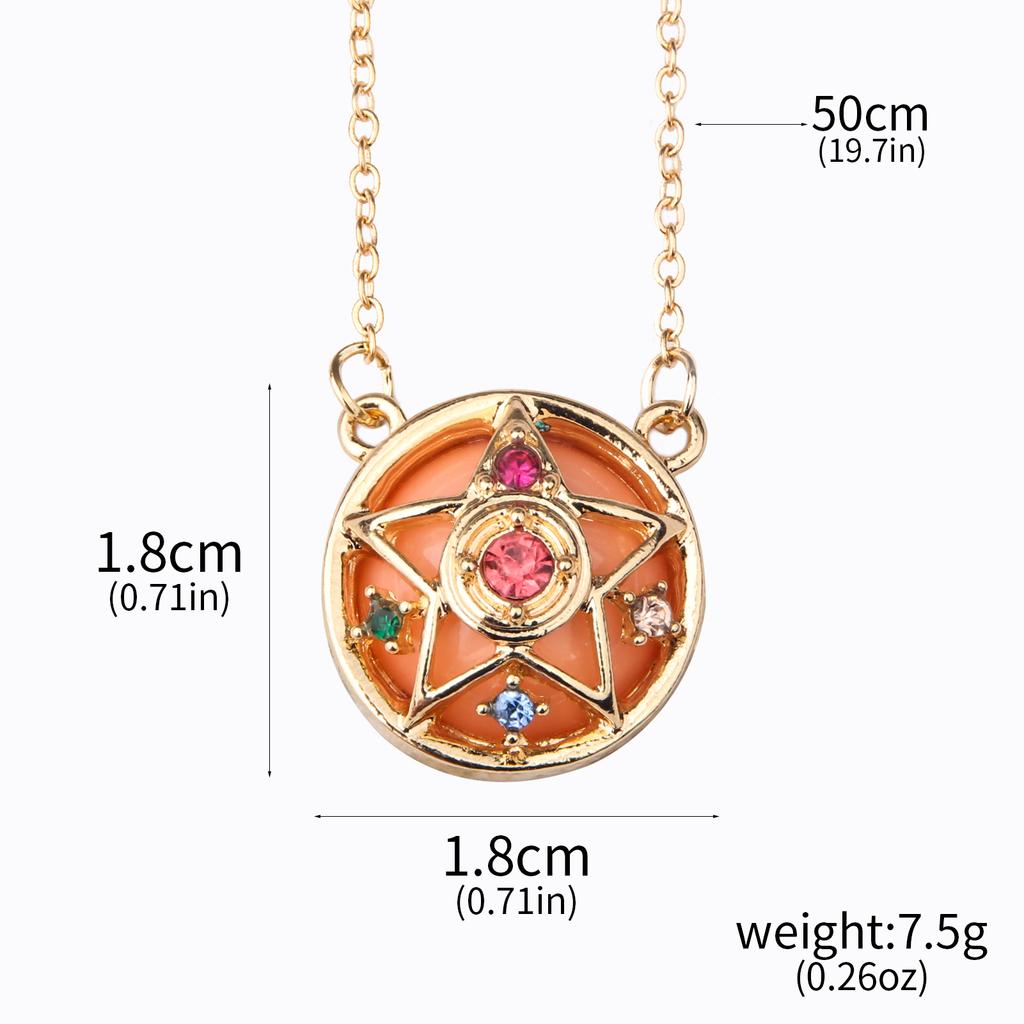 LLX Anime SAILOR MOON Necklace Tsukino Usagi Magical Girl Transformation Cartoon Necklace Cosplay Fan Gift Men Women Bag Jewelry
