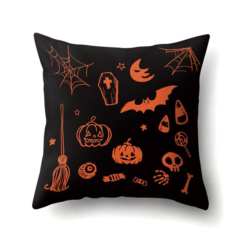 Halloween Pillow Cover Car Waist Pillow Pumpkin Sofa Cushion Cover Office Home Living Room Pillow Cover Premium