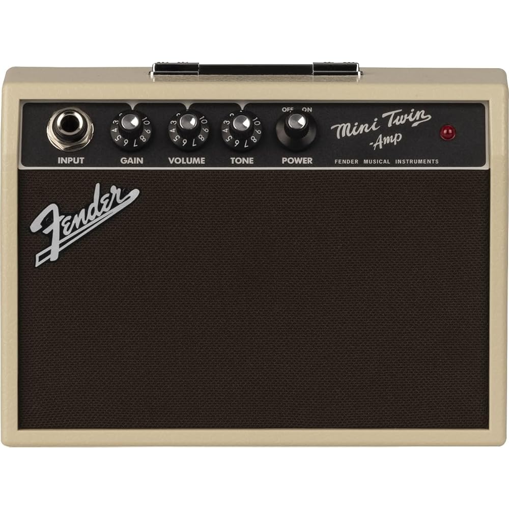 Fender Mini 65 Twin Amp Blonde 15W Portable Guitar Amplifier Black