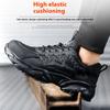Fashion Black Work Shoes Breathable Mesh Steel Toe Safety Shoes for Men Lightweight Safety Work Sneakers Non-slip Labor Protection Shoes
