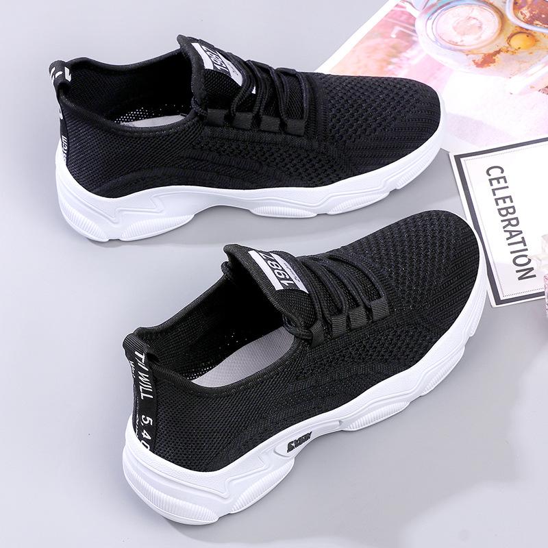 2023 Summer New Women's Shoes Casual Sports Shoes Comfortable Breathable Running Flying Knitting Shoes