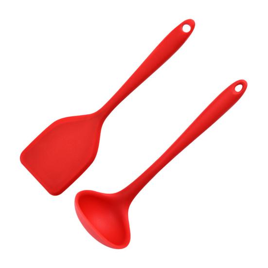 Yousheng Mini Silicone Spatula Soup Spoon Set for Non-Stick Cookware Heat-Resistant Kitchen Utensils with Hanging Loop Small Flexible Scraper for