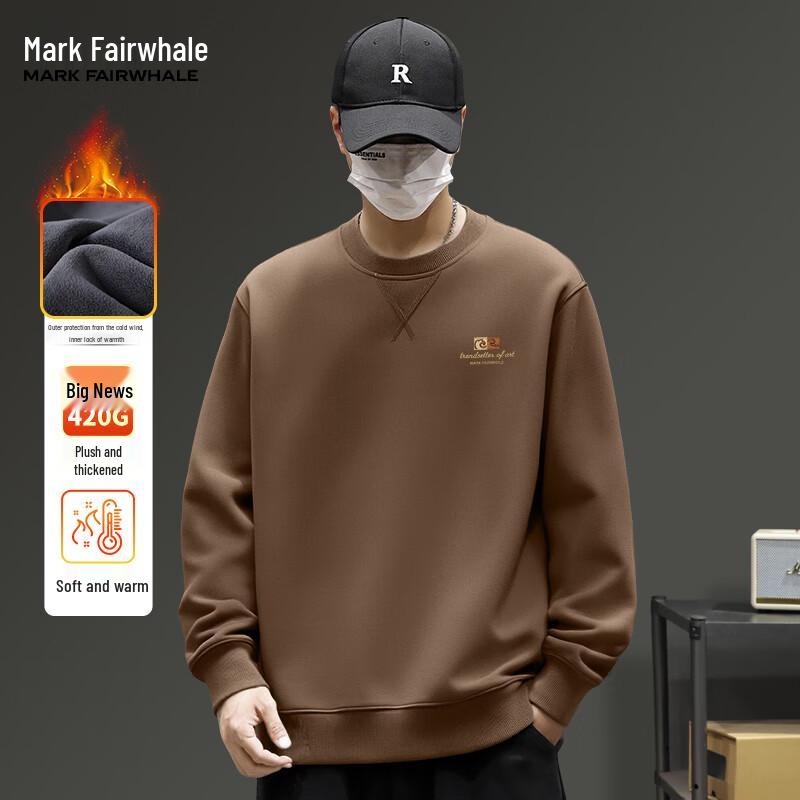 Mark Fairwhale Men's Fleece Lined Round Neck Sweatshirt