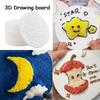 36Pcs/set 3D Drawing Magic Canvas Sponge with Water Brush DIY Art Foam Texture Painting Paper Kids Birthday Party Christmas Gift