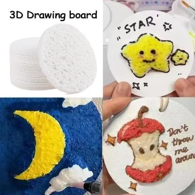 36 ks/sada 3D Kreslení Magické plátno Houba s vodním štětcem DIY Umělecký pěnový texturovaný malířský papír Dětská narozeninová oslava Vánoční dárek