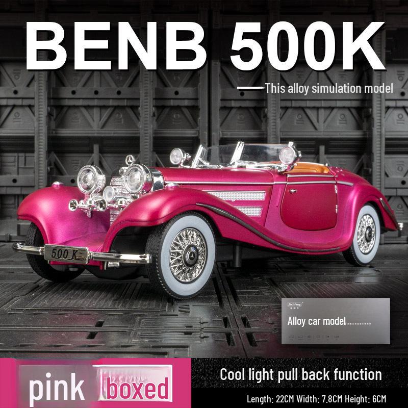 Jinlifang 1901-350 Legierung Retro Klassisches Automodell mit Sound & Licht