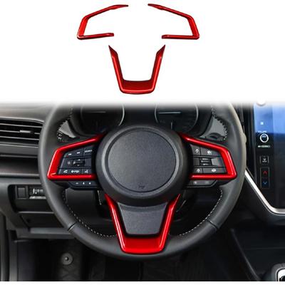 Lenkradabdeckungen Zierleisten für 2018-2024 Subaru Crosstrek Outback Legacy Zubehör Lenkradblende Rahmenabdeckungen für 2017-2024 Subaru Impreza