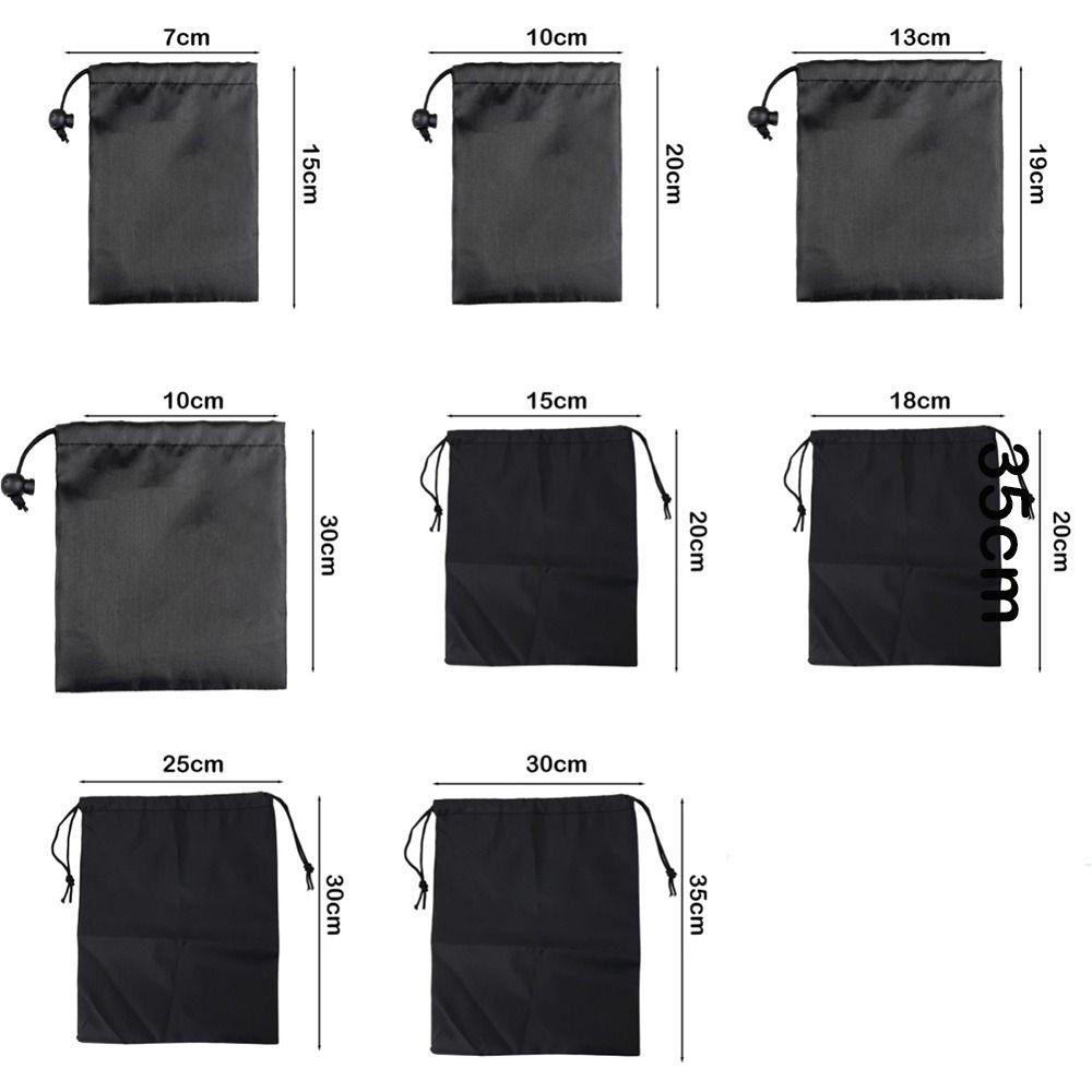 Drawst Closure Drawstring Storage Pouch Nylon Waterproof Multi-Functional Storage Bag Dustproof Black Drawstring Bags