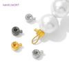 10/20Pcs 18K Gold Plated Crimp Beads For Jewelry Making Brass End Beads Clip Clasps,Bracelet End Bead,DIY Jewelry Accessories
