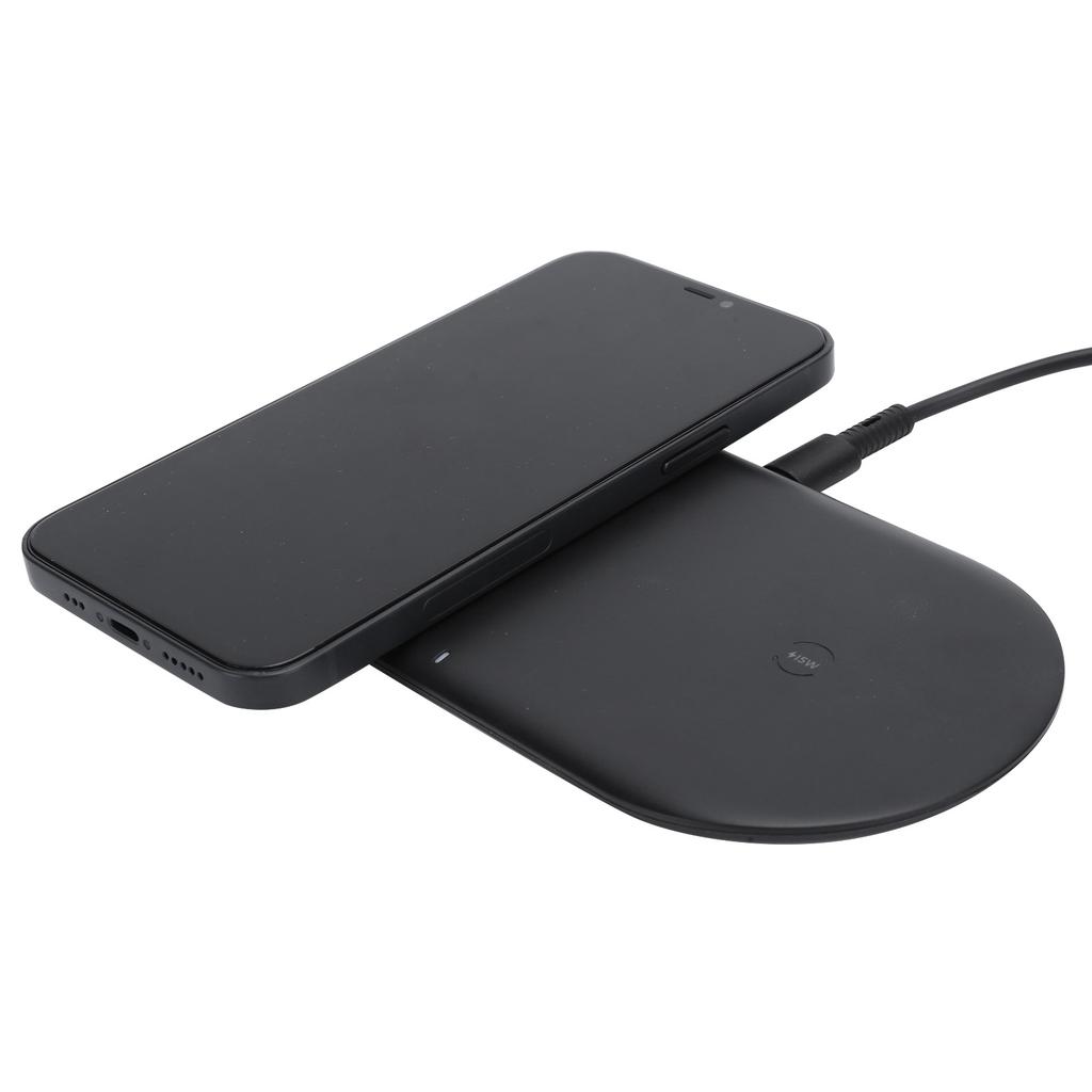 5W 7.5W 10W 15W Wireless Charger Qi Wireless Fast Charging Pad for Mobile PhonesBlack