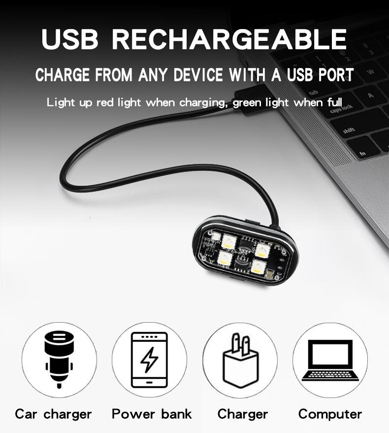 Wireless LED Strobe Lights With Remote Control 8 Colors Waterproof Anti-Collision Warning Light for Motorcycle Car Aircraft Bike