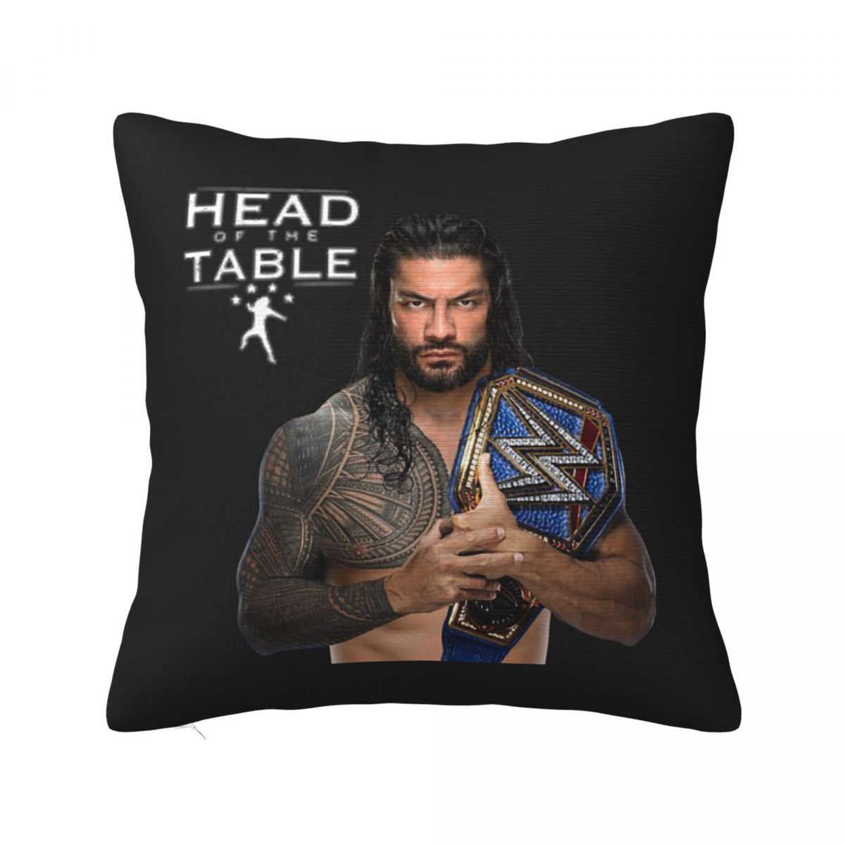Wrestler Roman Reigns Wrestling  Square Pillowcase Cushion Cover Pillow Case Throw Pillow Cover for Home Sofa Living Room 12x12Inch