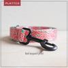 Plattco Red Leopard Print Nylon Dog Collar and Leash Set PDL332