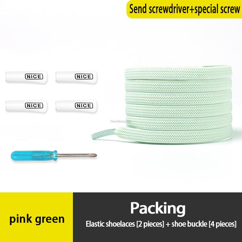 Fashion No Tie Shoe laces Elastic Laces Sneakers Flat Shoelaces without ties Kids Adult Quick Shoe lace Rubber Bands for Shoes