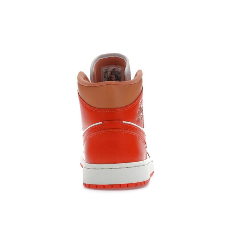 Air Jordan 1 Mid Cosmic Clay Women Sneakers Orange Summit-White Amber-Brown BQ6472-108