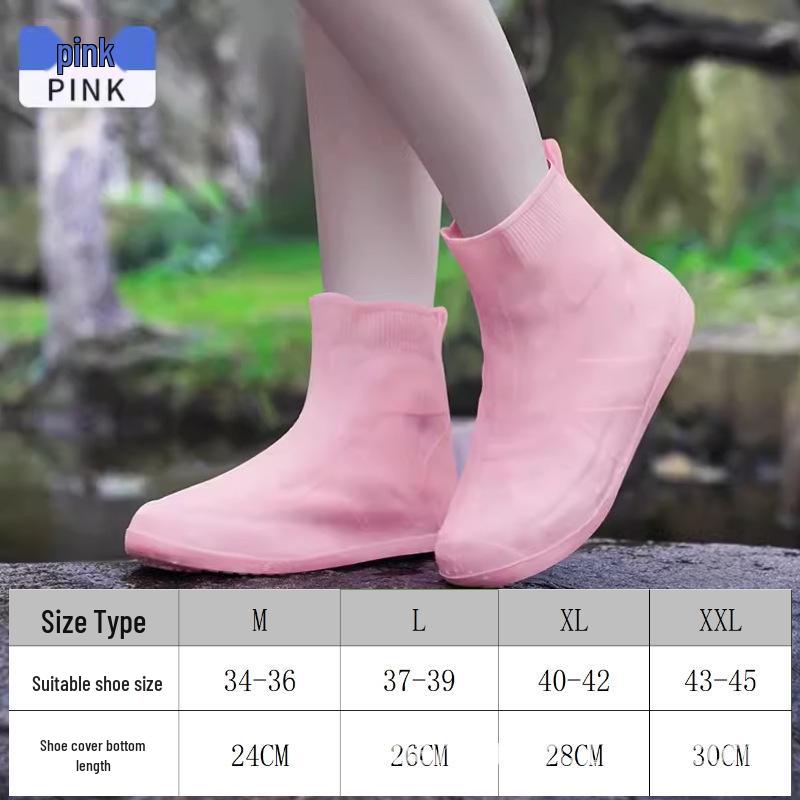 Unisex Waterproof Non-Slip Silicone Rain Boots - Durable, Thickened, and Wear-Resistant for Rainy Days