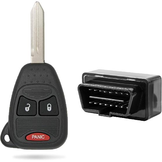 Keyless Entry Remote Kit 3 Button Compatible With Chrysler, Compatible With Dodge, Compatible With Jeep Models (OHT692427AA/OHT692413AA)