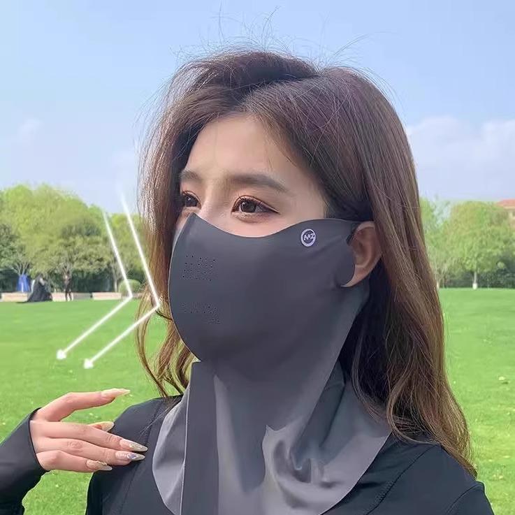 Women's UV Protection Ice Silk Face & Neck Mask for Outdoor Activities