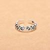 Qiaolanxuan Retro Xiangyun S-Shaped Thai Silver Wave Ring for Women