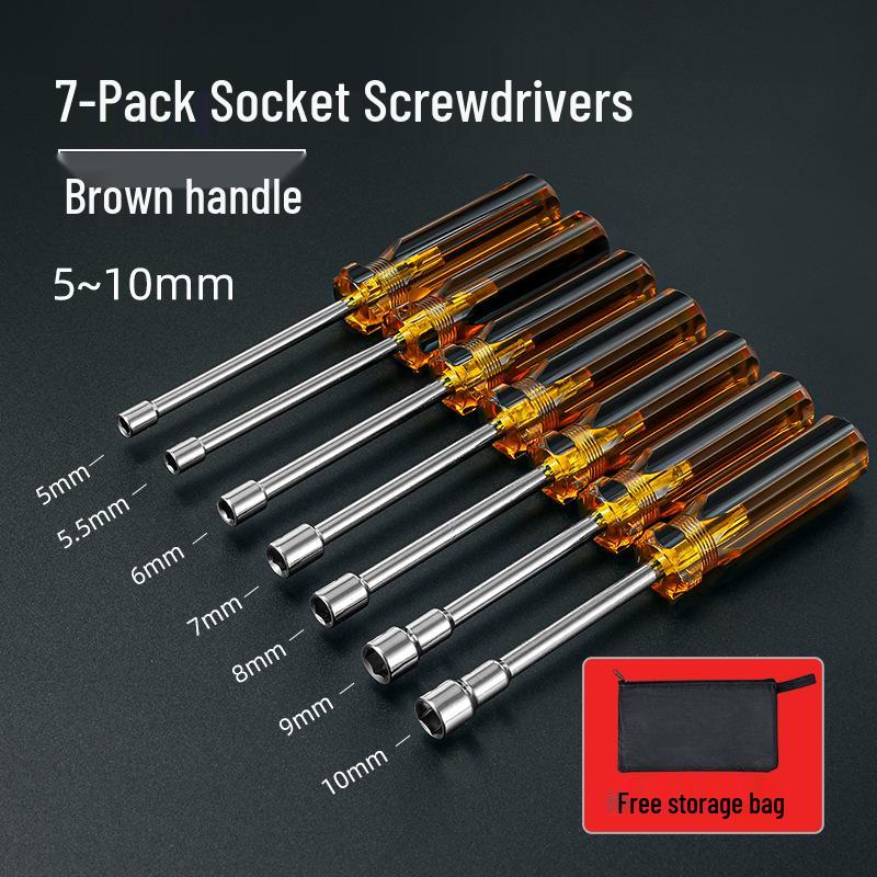 Hardened Hex Socket Screwdriver Wrench Set 4-14mm