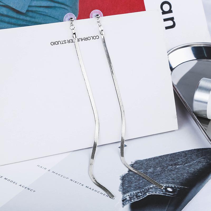 LATS 2022 Boucles d'oreilles pendantes à pompons longs à fil, barrette arquée brillante coréenne vintage, pour femmes, mode géométrique, zircon, pendantes