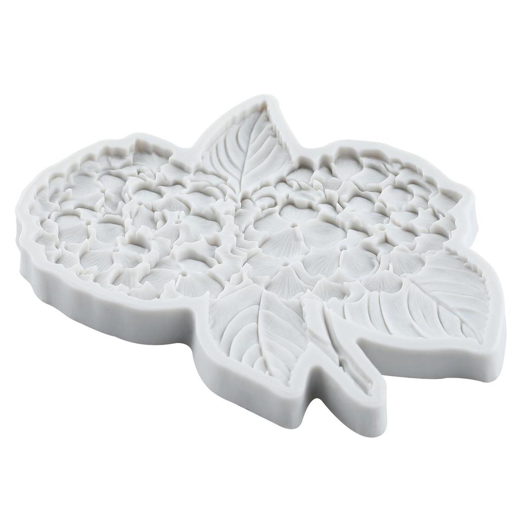 Stampo in Silicone a Forma di Fiore Fiore di Ortensia Stampi per Fondant Strumenti per Decorare Torte Topper per Cupcake Caramelle Argilla in Resina Stampo per Cioccolato Gumpaste