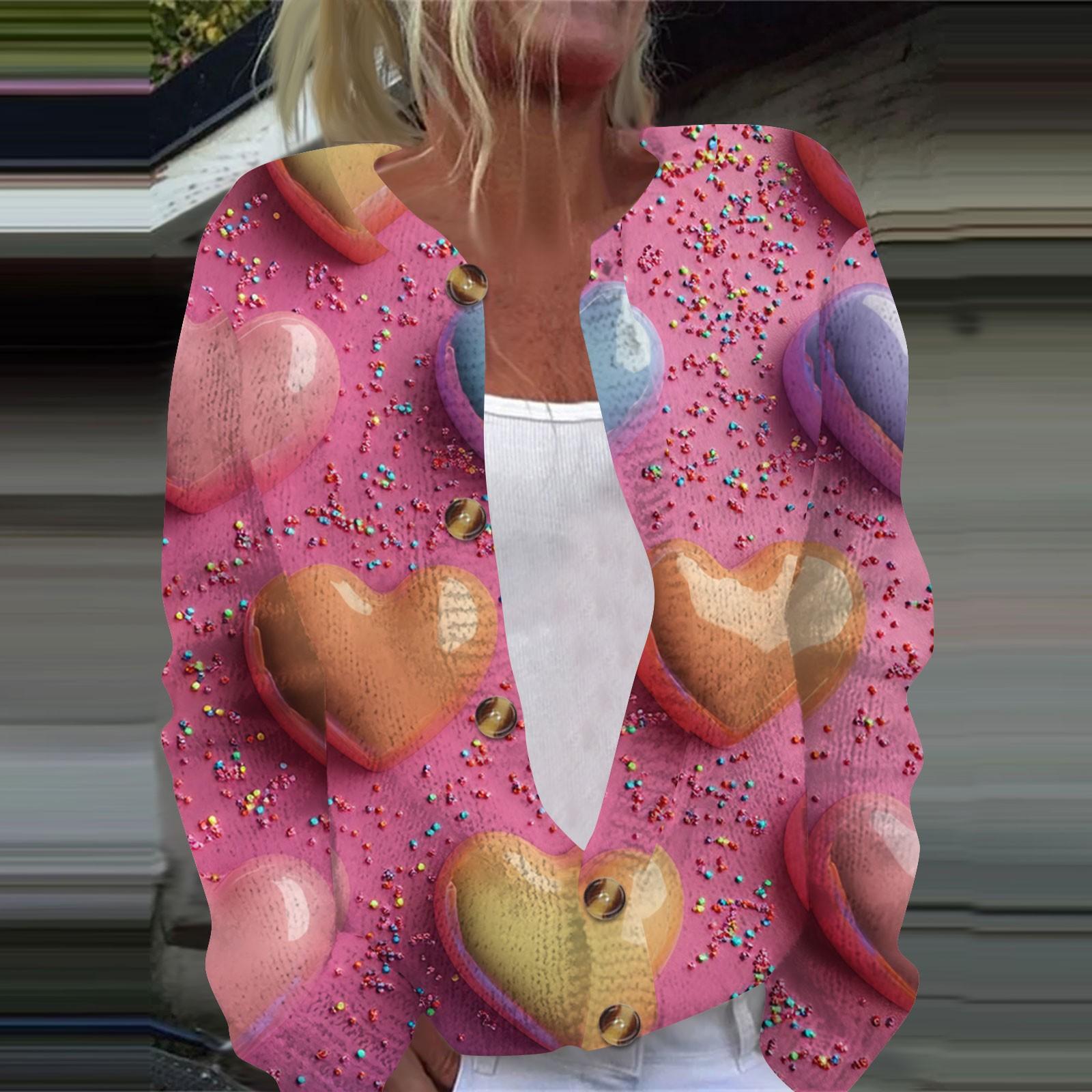 

Женская повседневная мода с принтом, длинный рукав, кардиган, куртка на пуговицах XL жёлтый