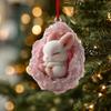 Intimate Moments Decor Christmas Ornament Acrylic Forest Cave Ornaments for Xmas Tree Decor Cute Wildlife Lovers Gift Geode