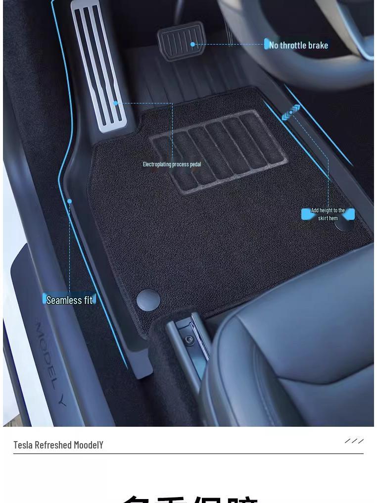 Tesla Model Y/3 Official Style Full Surround TPE Floor Mats