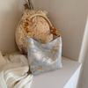 Silk Bucket Bag For Women With Magnetic Closure And Internal Phone Pocket For Daily Use