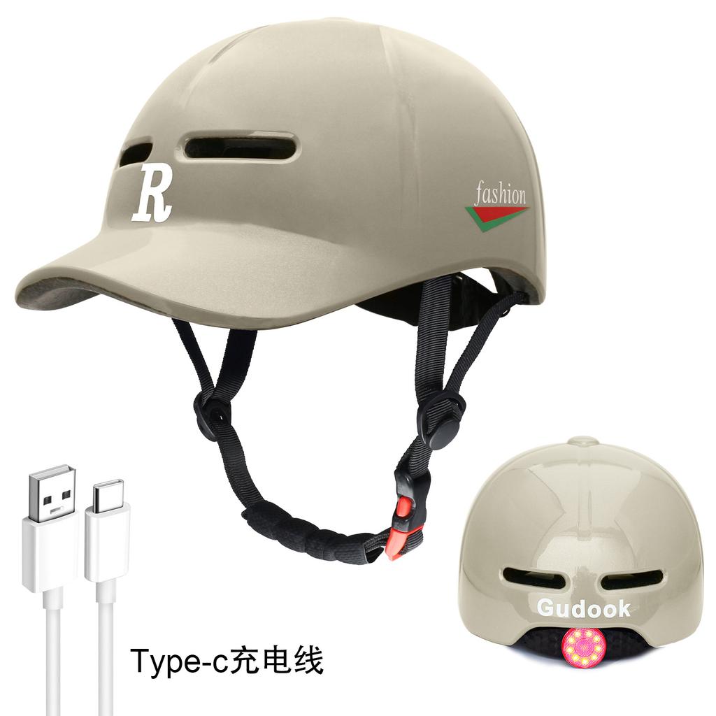 Integrated Baseball Cap Leisure Bicycle Riding Commuter Four Seasons Helmet Skateboard Roller Skating Baseball Motorcycle Cap