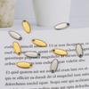 20pcs Oval Gold Stainless Steel Blank Tags Charms Pendants DIY Bracelet Charm Jewelry Making Finding Components Wholesale
