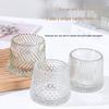 European Style Thickened Transparent Glass Candle Holder Ornament