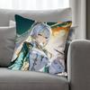 ZZibai GGenshin Impact Pillow Cases for Bedroom Living Room Sofa Home Decor Polyester Cushion Cover with Zipper