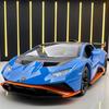 Alloy 1/24 Lambo Huracan STO Sport Car Model Diecast Toys Vehicles Sound and Light Voiture Miniature Collective Home Decoration