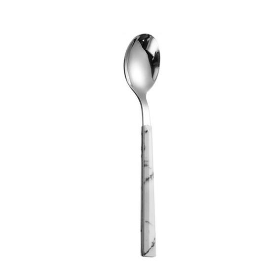 

Stainless Steel Tableware Set 5 Piece Ergonomic Marble Handle Flatware Includes Steak Knife Fork Spoon Coffee Spoon Durable And Stylish for Home And E