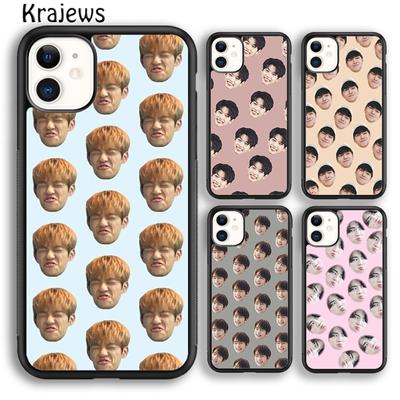 Krajews Streunende Kinder Gesicht Collage Telefon Fall Abdeckung Für iPhone 14 5 6s 7 8 plus X XR XS 11 12 13 pro max Samsung S21 S22ultra Plus