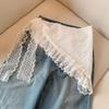 Korean Lace Headband Triangle Scarf Headscarf Western Style Mixed Overlapping Triangle Scarf Half Body Skirt Butt Curtain Female