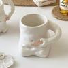 Śmieszne Ceramiczne Kubki Filiżanki do Kawy Osobowość Kubek do Kawy Herbata Mleczna Kubki do Wody Kreatywny Kubek z Brzuszkiem do Uszczypnięcia Kubek do Picia Kawy