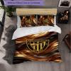Athletic Bilbao Football 3 Piece Bedding Set Soft Duvet Cover Set with Pillowcases Printed Bedroom Decor Set for Home
