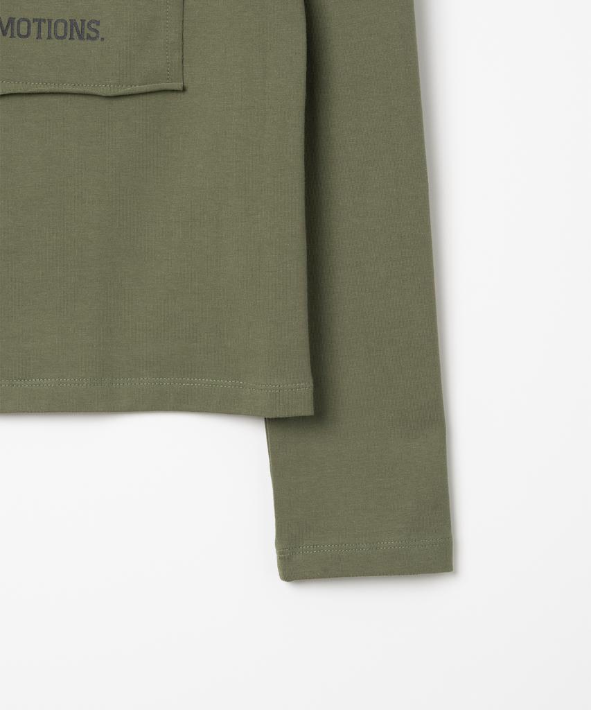 MILLO WOMEN Layered Lettering T-Shirt [Khaki]