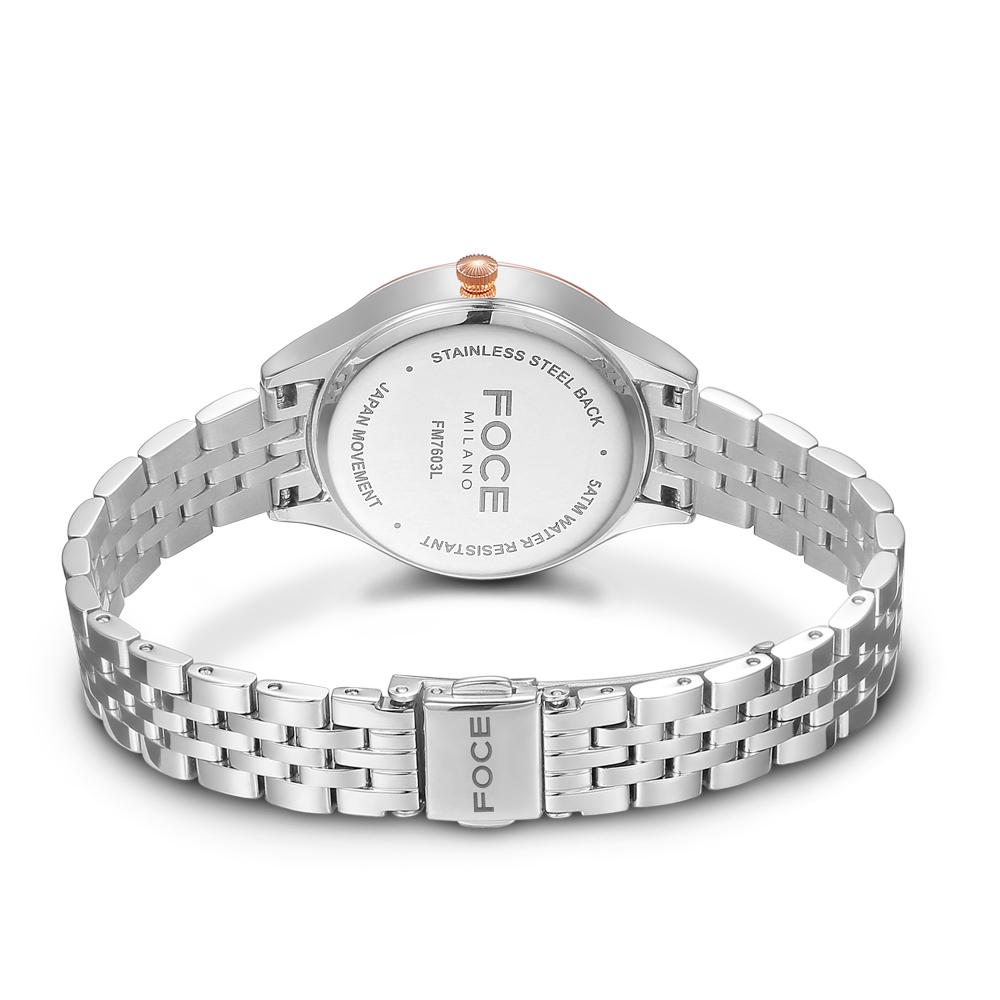 Poche 34Mm Women'S Moonphase Metal Watch Fm7603Lm-Wrg