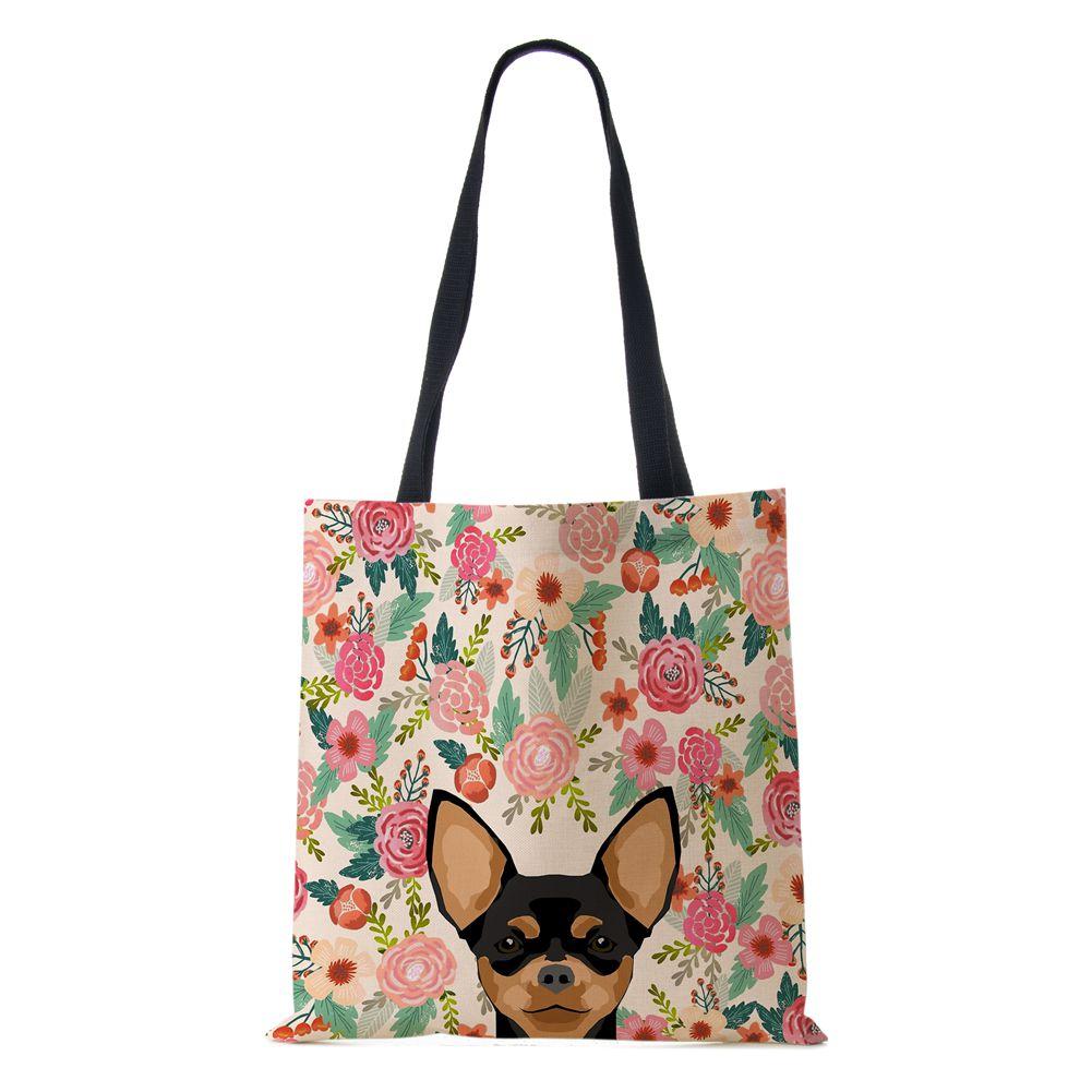 

Женская сумка через плечо с собакой и кошкой, холщовая повседневная сумка для путешествий, 2022, винтажная большая вместительная сумка с эко-принтом, большая вместительная сумка для книг