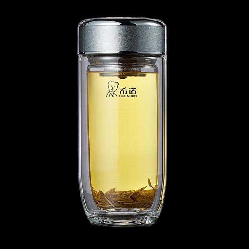 Heenoor Antibacterial Double-Layer Glass Cup