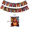 Five Nights Bär Geburtstagsdekorationen Freddyed Geschirr Teller Tasse Banner Kuchenaufsatz FNAF Luftballon Kinder Babyparty Zubehör
