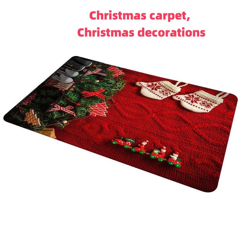 Weihnachts-Fußmatte, Küchenmatte, Weihnachtsmann, rutschfester Teppich, Weihnachtsdekoration, Zuhause, frohes neues Jahr, Weihnachtsschmuck, Geschenke
