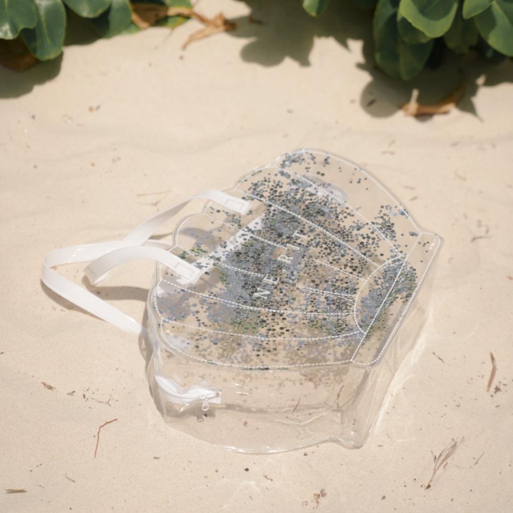 

PVC Sequin Beach Bag Large Capacity Swimming Storage Bag Casual Shell Shape Handbag Shopping S