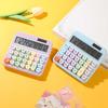 Cute 12 Digit Large LCD Display Calculator Mechanical Switches Calculator with Large LCD Display for Office Work Student