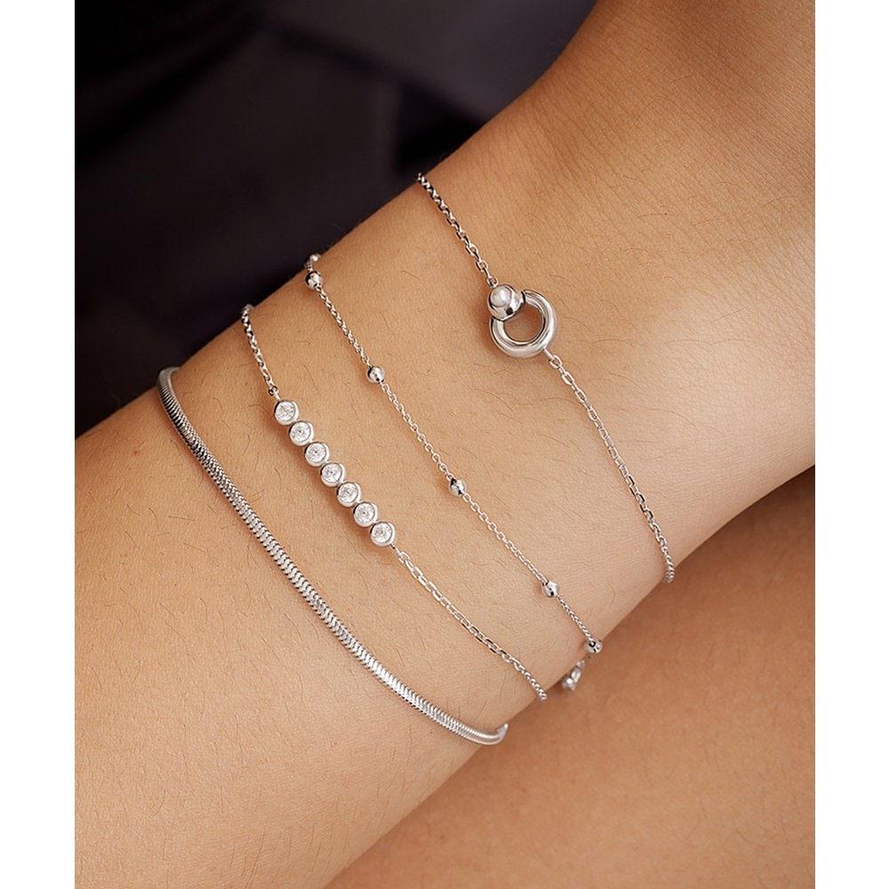Ball Chain 925 Silver Bracelet B058-01H