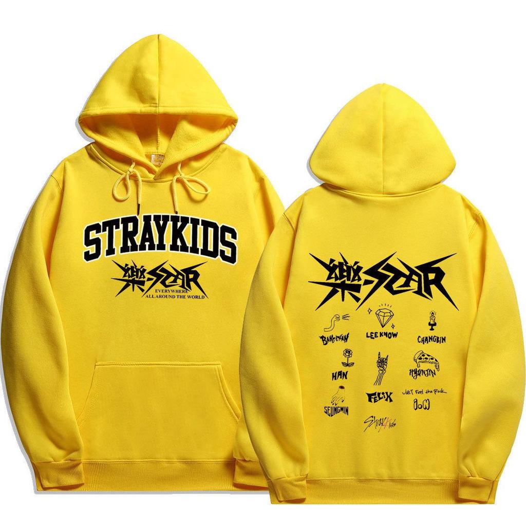 Stray Kids Hoodies Sweatshirts Women Men Cartoon Hoodie Sweatshirt Unisex Cute Printed Cheer Streetwear Coats Tops Pullovers